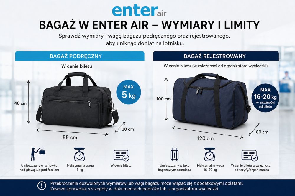 limity bagazu do Enter Air